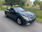 2011 Infiniti G25 x in gray color parked on the road, featuring sunroof and backup camera.
