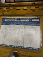 Service parts identification label for a 1972 Chevy K10 classic truck with specifications and options listed.