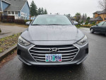 Front view of a 2017 Hyundai Elantra in Oregon, showcasing its sleek design and clean condition.