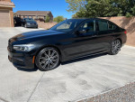 2018 BMW 540d xDrive Diesel in black with low mileage, showcasing sporty M Sport package and sleek design.