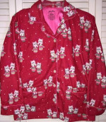 Nick & Nora Fluffy Kittens in Mittens Poly PJ Top Girls Sz Med 7/8