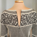 STUNNING St. John Evening Black/Gray Knit Tunic Top!