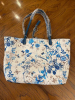 Floral Reversible Handbag or Shoulder Bag, Lug Flapper Crossbody Bag