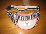 Cute Bohemian Himalayan Hemp Bag w 3 Zipper Pockets & Adjustable Belt!