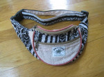 Cute Bohemian Himalayan Hemp Bag w 3 Zipper Pockets & Adjustable Belt!