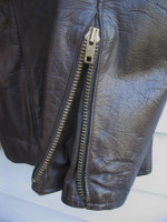 VTG Brown Passaic Leather Motorcycle Jacket Ladies Sz 10 w/Zip-out