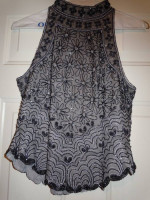 VTG. A. PAPELL BOUTIQUE BEADED *SILK* HALTER TOP