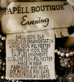 VTG. A. PAPELL BOUTIQUE BEADED *SILK* HALTER  TOP