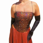 Vintage Fashion 1001 Nights Lace Corset Evening Dress 90s Y2K Size 5/6