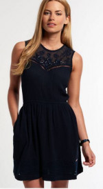 SUPERDRY NAVY DRESS Sz LARGE NEW w TAGS