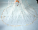 Couture Cathedral Veil Gold Thread Hand embroidered 108" Long