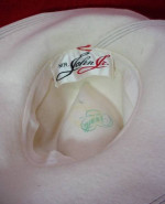 Vintage White Fuzzy Hat MR JOHN 1950's