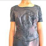 Vintage Alfred Angelo Short Sleeve One-Piece Special Occasion Evening