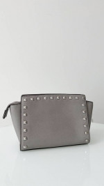 Michael Kors Leather Studded Selma Crossbody Handbag