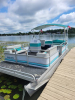 22' Pontoon Boat with Mercury 50 HP Motor