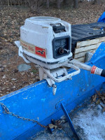 Rowboat 14’ Aluminum w/Motor and Trailer Johnson 5-1/2 HP Sea-Horse