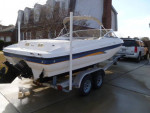 2004 Bayliner 225 BR MerCruiser 220 HP on 2015 Aluminum Tandem Trlr.