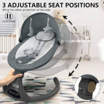 #0333 5 Speed Electric Baby Swing with Music Speaker