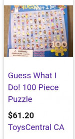 ❓GUESS WHAT I DO! Children's 100 Pc Puzzle