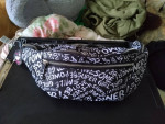 Brand New w/ Tag Large Fanny / Waist Pack, Black w/ White Writing