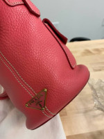 Authentic Pink Prada leather bucket- like New